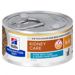 Hill's Prescription Diet k/d Kidney Care Ragout mit Thunfisch & zugefügtem Gemüse - Sparpaket: 48 x 82 g