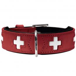 Hunter Swiss Halsband rot/schwarz 42/S-M