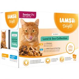 Angebot für IAMS Delights Senior Land & Sea Collection in Sauce - Sparpaket: 48 x 85 g - Kategorie Katze / Katzenfutter nass / IAMS / Senior.  Lieferzeit: 1-2 Tage -  jetzt kaufen.