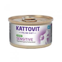 Kattovit Sensitive 85 g - Sparpaket: Pute (24 x 85 g)