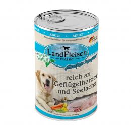 LandFleisch Dog Classic Geflügelherzen & Seelachs 6x400g