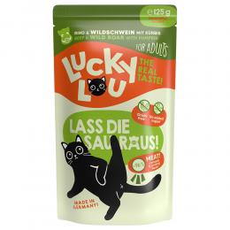 Angebot für Lucky Lou Adult 16 x 125 g - Rind & Wildschwein - Kategorie Katze / Katzenfutter nass / Lucky Lou / Adult.  Lieferzeit: 1-2 Tage -  jetzt kaufen.