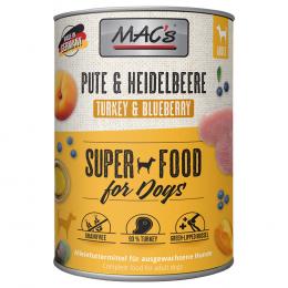 Angebot für MAC's Adult 6 x 800 g - Pute & Heidelbeere - Kategorie Hund / Hundefutter nass / MAC's / -.  Lieferzeit: 1-2 Tage -  jetzt kaufen.