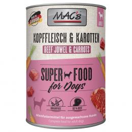Angebot für MAC's Adult Superfood 6 x 400 g - Kopffleisch & Karotte - Kategorie Hund / Hundefutter nass / MAC's / -.  Lieferzeit: 1-2 Tage -  jetzt kaufen.