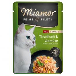 Miamor Feine Filets in Soße 6 x 100 g - Thunfisch & Gemüse