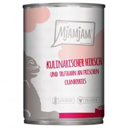 Angebot für MjAMjAM 6 x 400 g - kulinarischer Hirsch und Truthahn an frischen Cranberries - Kategorie Katze / Katzenfutter nass / MjAMjAM / Adult.  Lieferzeit: 1-2 Tage -  jetzt kaufen.