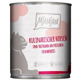 Angebot für MjAMjAM 6 x 800 g  - kulinarischer Hirsch und Truthahn an frischen Cranberries - Kategorie Katze / Katzenfutter nass / MjAMjAM / Adult.  Lieferzeit: 1-2 Tage -  jetzt kaufen.