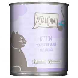 Angebot für MjAMjAM Kitten 6 x 800 g - vorzügliches Kalb mit Lachsöl - Kategorie Katze / Katzenfutter nass / MjAMjAM / Kitten.  Lieferzeit: 1-2 Tage -  jetzt kaufen.