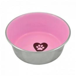 Nayeco Love Paw Pink Rutschfester Futternapf Für Hund Und Katze 0,35 L