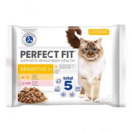 Angebot für Perfect Fit Sensitive 1+ - Mixpaket: Huhn und Lachs (4 x 85 g) - Kategorie Katze / Katzenfutter nass / Perfect Fit / Adult.  Lieferzeit: 1-2 Tage -  jetzt kaufen.