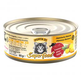 Angebot für Porta 21 Superfood 24 x 80 g - Makrele mit Ananas - Kategorie Katze / Katzenfutter nass / Porta 21 / Dosen.  Lieferzeit: 1-2 Tage -  jetzt kaufen.