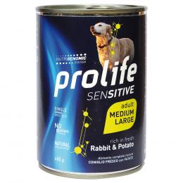 Angebot für Prolife Dog Wet Sensitive Kaninchen - 12 x 400 g - Kategorie Hund / Hundefutter nass / Prolife Wet / -.  Lieferzeit: 1-2 Tage -  jetzt kaufen.