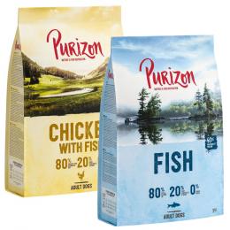 Purizon Probierpaket 2 x 1 kg - Huhn mit Fisch, Fisch