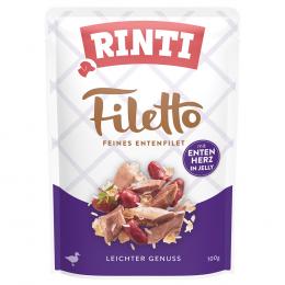Angebot für RINTI Filetto Pouch in Jelly 24 x 100 g - Ente mit Entenherz - Kategorie Hund / Hundefutter nass / RINTI / Rinti Filetto.  Lieferzeit: 1-2 Tage -  jetzt kaufen.