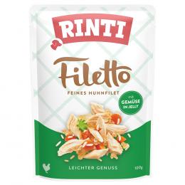 Angebot für RINTI Filetto Pouch in Jelly 24 x 100 g - Huhn mit Gemüse - Kategorie Hund / Hundefutter nass / RINTI / Rinti Filetto.  Lieferzeit: 1-2 Tage -  jetzt kaufen.