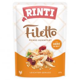 Angebot für RINTI Filetto Pouch in Jelly 24 x 100 g - Huhn mit Herz - Kategorie Hund / Hundefutter nass / RINTI / Rinti Filetto.  Lieferzeit: 1-2 Tage -  jetzt kaufen.