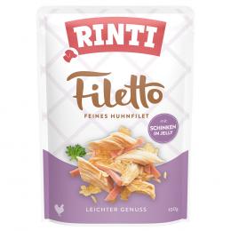 Angebot für RINTI Filetto Pouch in Jelly 24 x 100 g - Huhn mit Schinken - Kategorie Hund / Hundefutter nass / RINTI / Rinti Filetto.  Lieferzeit: 1-2 Tage -  jetzt kaufen.
