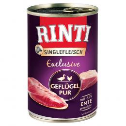Angebot für RINTI Singlefleisch Exclusive 6 x 400 g Geflügel Pur - Kategorie Hund / Hundefutter nass / RINTI / Rinti Singlefleisch.  Lieferzeit: 1-2 Tage -  jetzt kaufen.