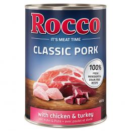 Angebot für Rocco Classic Pork 6 x 400g Huhn & Pute - Kategorie Hund / Hundefutter nass / Rocco / Rocco Classic Pork.  Lieferzeit: 1-2 Tage -  jetzt kaufen.