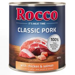 Angebot für Rocco Classic Pork 6 x 800 g Huhn & Lachs - Kategorie Hund / Hundefutter nass / Rocco / Rocco Classic Pork.  Lieferzeit: 1-2 Tage -  jetzt kaufen.
