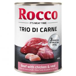 Angebot für Rocco Classic Trio di Carne - 24 x 400 g - Rind, Huhn & Kalb - Kategorie Hund / Hundefutter nass / Rocco / Rocco Trio di Carne.  Lieferzeit: 1-2 Tage -  jetzt kaufen.