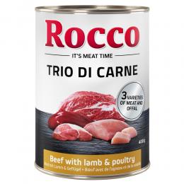 Angebot für Rocco Classic Trio di Carne - 24 x 400 g - Rind, Lamm & Geflügel - Kategorie Hund / Hundefutter nass / Rocco / Rocco Trio di Carne.  Lieferzeit: 1-2 Tage -  jetzt kaufen.