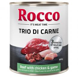 Rocco Classic Trio di Carne - 6 x 800 g - Rind, Huhn & Wild