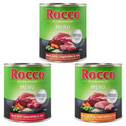 Angebot für Rocco gemischte Probierpakete 6 x 800 g - Menü: Rind/Geflügel/Gemüse/Reis, Rind/Gemüse/Reis, Rind/Lamm/Gemüse/Reis - Kategorie Hund / Hundefutter nass / Rocco / Rocco Probierpakete.  Lieferzeit: 1-2 Tage -  jetzt kaufen.