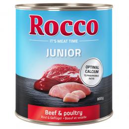 Angebot für Rocco Junior 6 x 800 g - Geflügel mit Rind - Kategorie Hund / Hundefutter nass / Rocco / Rocco Junior.  Lieferzeit: 1-2 Tage -  jetzt kaufen.