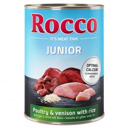 Angebot für Rocco Junior zum Probierpreis! - Nassfutter: Geflügel mit Wild & Reis - Kategorie Hund / Hundefutter nass / Rocco / Aktionen.  Lieferzeit: 1-2 Tage -  jetzt kaufen.