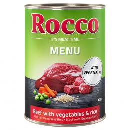 Angebot für Rocco Menü 6 x 400 g - Rind, Gemüse & Reis - Kategorie Hund / Hundefutter nass / Rocco / Rocco Menü.  Lieferzeit: 1-2 Tage -  jetzt kaufen.