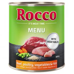 Angebot für Rocco Menü 6 x 800 g - Rind mit Geflügel, Gemüse & Reis - Kategorie Hund / Hundefutter nass / Rocco / Rocco Menü.  Lieferzeit: 1-2 Tage -  jetzt kaufen.