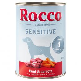Angebot für Rocco Sensitive 6 x 400 g - Rind & Möhren - Kategorie Hund / Hundefutter nass / Rocco / Rocco Sensitive.  Lieferzeit: 1-2 Tage -  jetzt kaufen.
