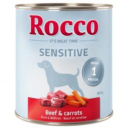 Angebot für Rocco Sensitive 6 x 800 g - Rind & Möhren - Kategorie Hund / Hundefutter nass / Rocco / Rocco Sensitive.  Lieferzeit: 1-2 Tage -  jetzt kaufen.