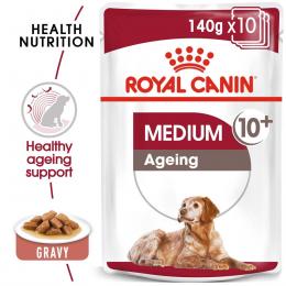 ROYAL CANIN MEDIUM AGEING 10+ Nassfutter für ältere mittelgroße Hunde 20x140g