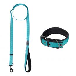 Rukka® Set: Form Soft Halsband & Bliss Leine - Größe L: Halsband + Leine 125 - 200 cm lang, 25 mm breit
