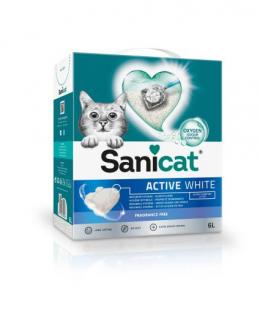 Sanicat Klumpende Katzenstreu Active White Unparfümiert 6 L