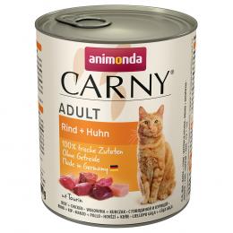 Angebot für Sparpaket Animonda Carny Adult 24 x 800g - Rind & Huhn - Kategorie Katze / Katzenfutter nass / animonda Carny / animonda Carny Adult.  Lieferzeit: 1-2 Tage -  jetzt kaufen.
