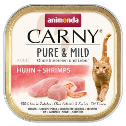 Sparpaket animonda Carny Adult Pure & Mild 64 x 100 g - Huhn + Shrimps
