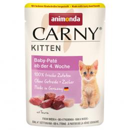 Angebot für Sparpaket animonda Carny Kitten Pouch 24 x 85 g - Baby-Paté mit Rinderbrühe - Kategorie Katze / Katzenfutter nass / animonda Carny / animonda Carny Kitten.  Lieferzeit: 1-2 Tage -  jetzt kaufen.