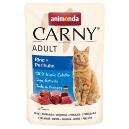 Angebot für Sparpaket animonda Carny Pouch 24 x 85 g  - Rind + Perlhuhn - Kategorie Katze / Katzenfutter nass / animonda Carny / animonda Carny Adult.  Lieferzeit: 1-2 Tage -  jetzt kaufen.