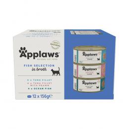 Sparpaket Applaws in Brühe 24 x 156 g - Mixpaket Fisch (3 Sorten)