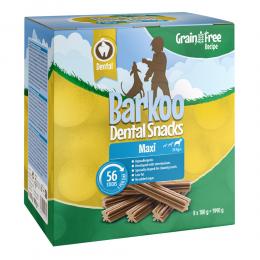 Sparpaket Barkoo Dental Snacks - GETREIDEFREIE Rezeptur - für große Hunde 56 Stück (1,44 kg)