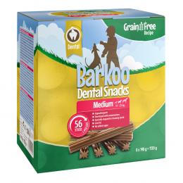 Sparpaket Barkoo Dental Snacks - GETREIDEFREIE Rezeptur - für mittelgroße Hunde 56 Stück (1,12 kg)