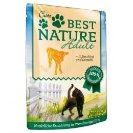 Angebot für Sparpaket Best Nature Cat Adult 32 x 85 g - Kalb mit Zucchini & Distelöl - Kategorie Katze / Katzenfutter nass / Best Nature / Pouch.  Lieferzeit: 1-2 Tage -  jetzt kaufen.