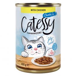 Angebot für Sparpaket Catessy Häppchen in Sauce oder Gelee 24 x 400 g - mit Huhn in Gelee - Kategorie Katze / Katzenfutter nass / Catessy / Dosen.  Lieferzeit: 1-2 Tage -  jetzt kaufen.