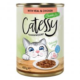 Angebot für Sparpaket Catessy Häppchen in Sauce oder Gelee 48 x 400 g - mit Kalb und Huhn in Sauce - Kategorie Katze / Katzenfutter nass / Catessy / Dosen.  Lieferzeit: 1-2 Tage -  jetzt kaufen.