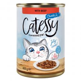 Angebot für Sparpaket Catessy Häppchen in Sauce oder Gelee 48 x 400 g - mit Rind in Gelee - Kategorie Katze / Katzenfutter nass / Catessy / Dosen.  Lieferzeit: 1-2 Tage -  jetzt kaufen.