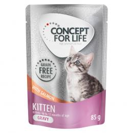 Angebot für Sparpaket Concept for Life getreidefrei 48 x 85 g - Kitten Lachs - in Soße - Kategorie Katze / Katzenfutter nass / Concept for Life / Concept for Life Sparpakete.  Lieferzeit: 1-2 Tage -  jetzt kaufen.