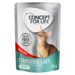 Angebot für Sparpaket Concept for Life getreidefrei 48 x 85 g - Sterilised Cats Rind - in Soße - Kategorie Katze / Katzenfutter nass / Concept for Life / Concept for Life Sparpakete.  Lieferzeit: 1-2 Tage -  jetzt kaufen.
